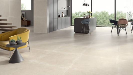 KTL Caspio Arena 100x100 cm porcelánico rectificado, ambiente
