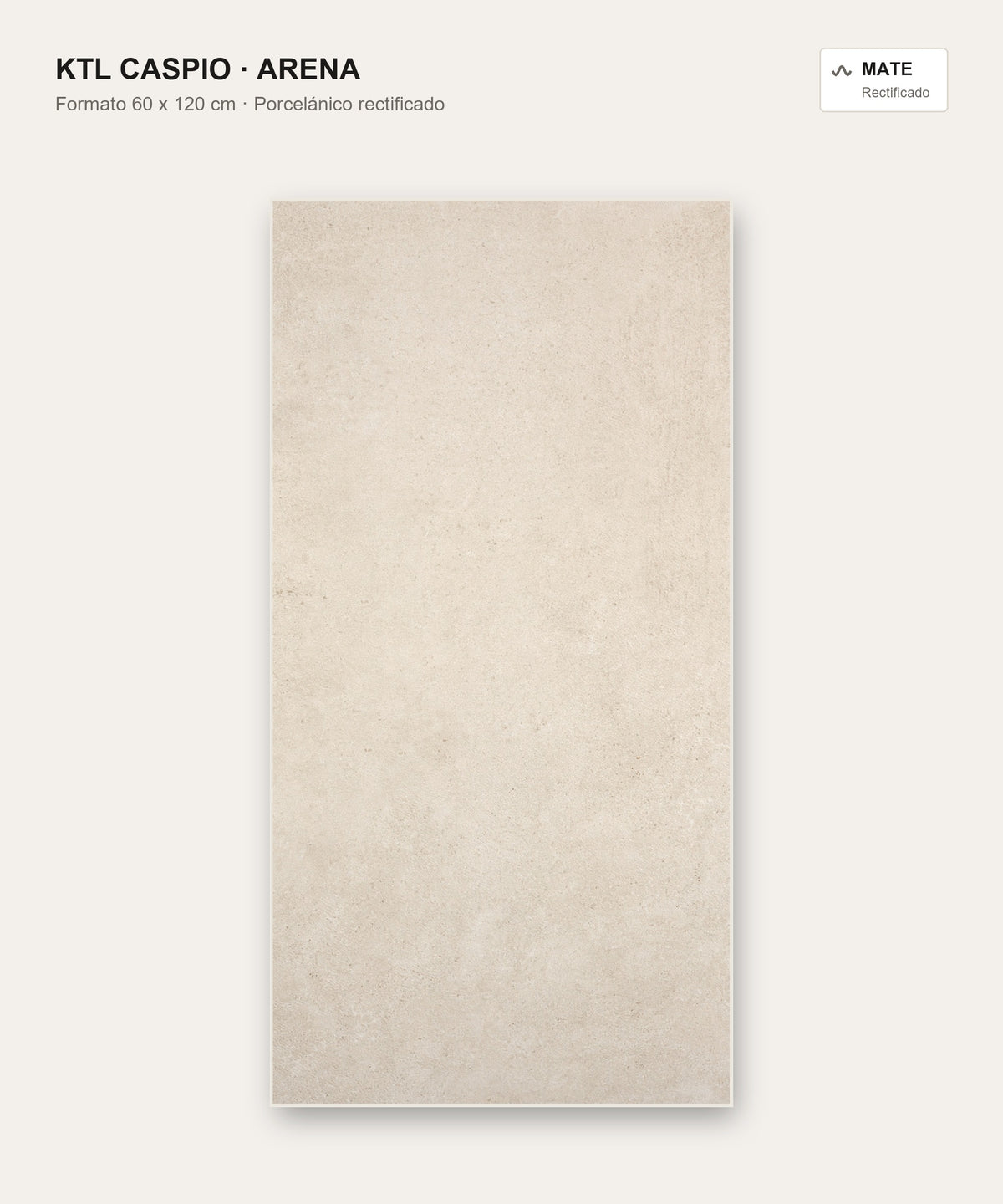 KTL Caspio Arena 60x120 cm porcelánico rectificado mate