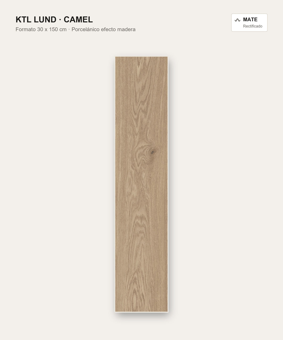 KTL Lund Camel 30x150 cm porcelánico efecto madera