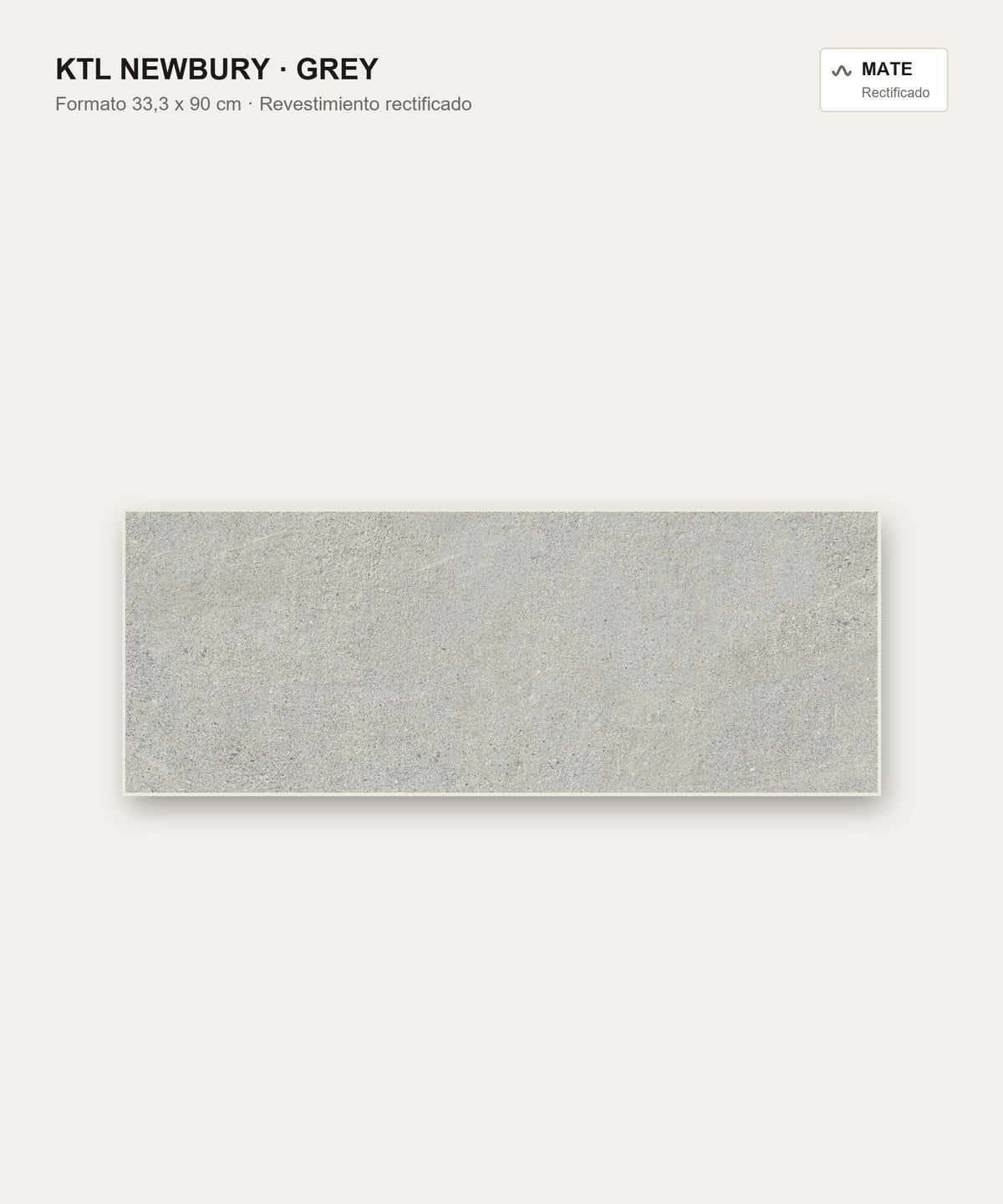 KTL Newbury Grey 33,3x90 cm revestimiento pasta blanca efecto piedra