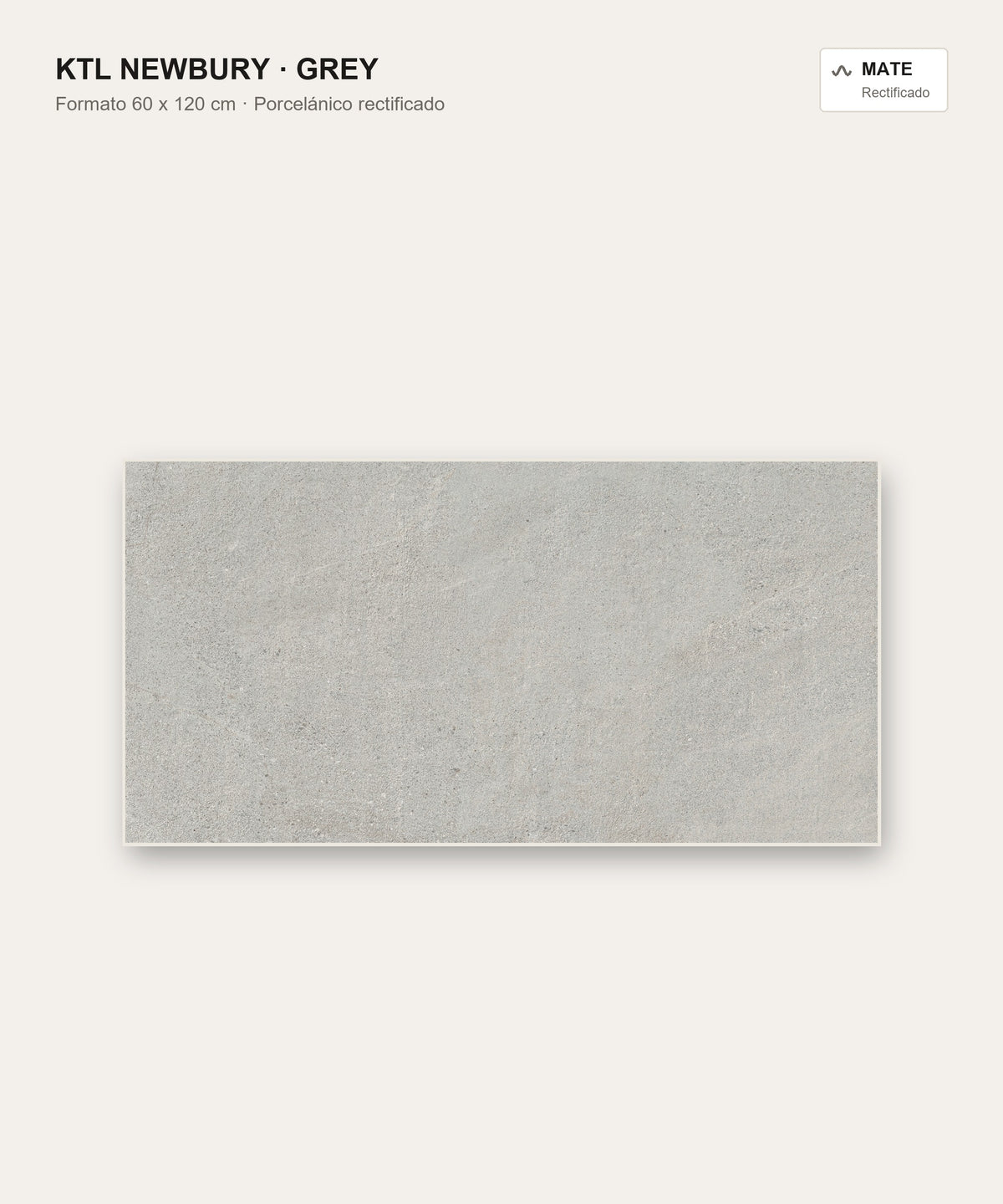 KTL Newbury Grey 60x120 cm porcelánico rectificado efecto piedra