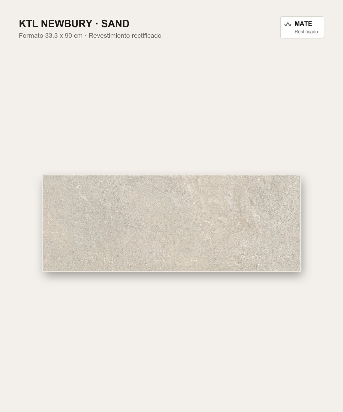 KTL Newbury Sand 33,3x90 cm revestimiento pasta blanca efecto piedra