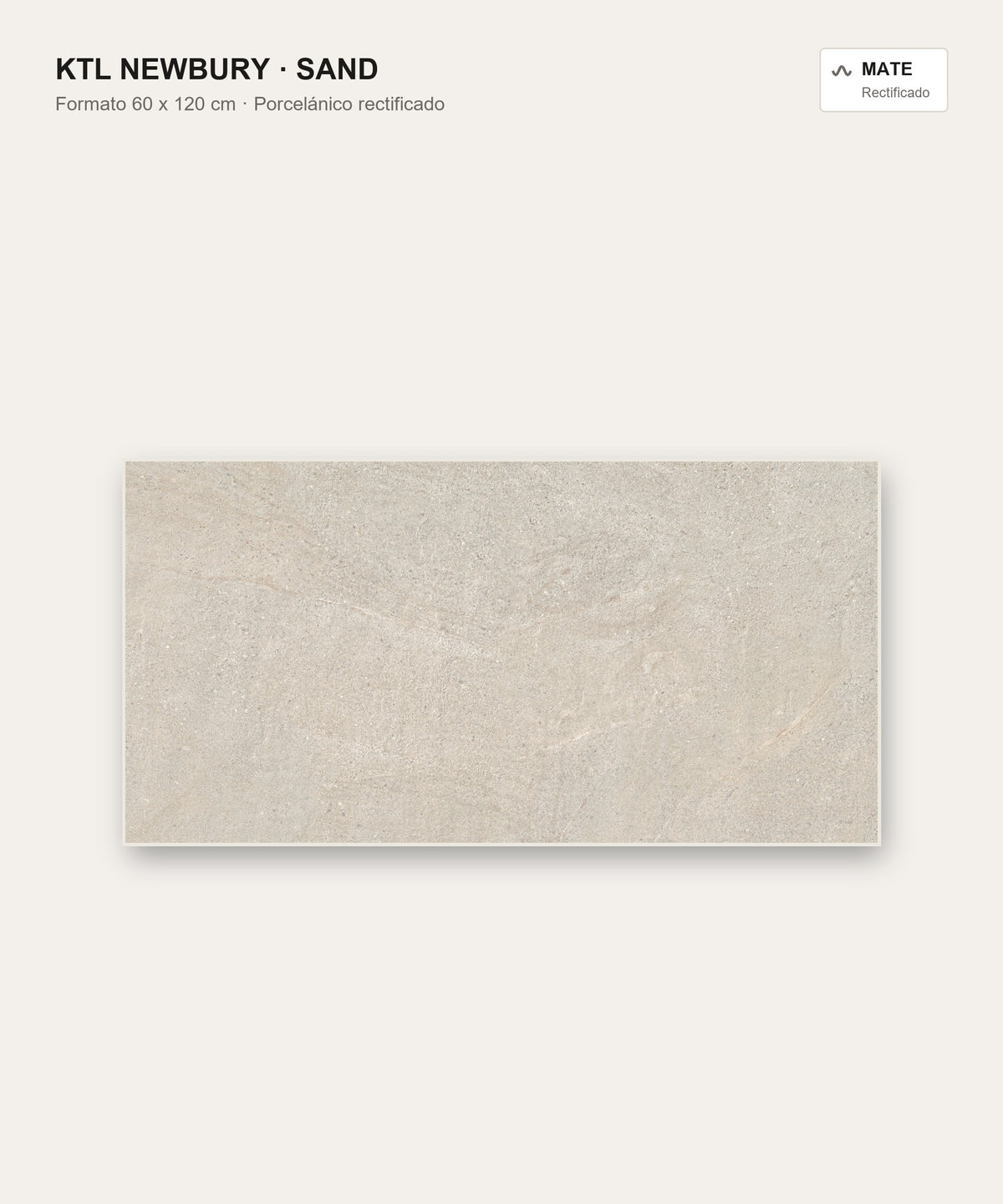 KTL Newbury Sand 60x120 cm porcelánico rectificado efecto piedra