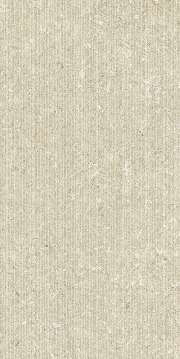 KTL Shellstone Natural 60x120 cm, porcelánico efecto piedra con relieve 3D Cleft