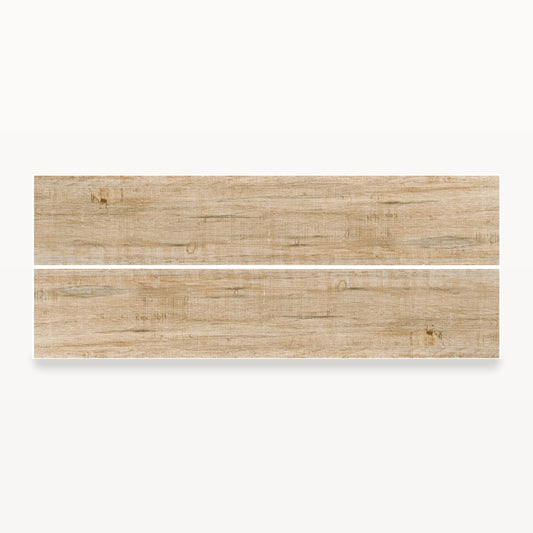 KTL ALEN Natural 23,3x120 cm - Roble Cálido Dorado Porcelánico Rectificado Textura HD 2K