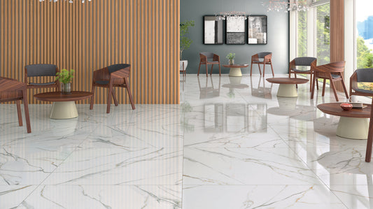 KTL ASTON | Porcelánico Rectificado Efecto Mármol Calacatta (Satinado / Pulido)