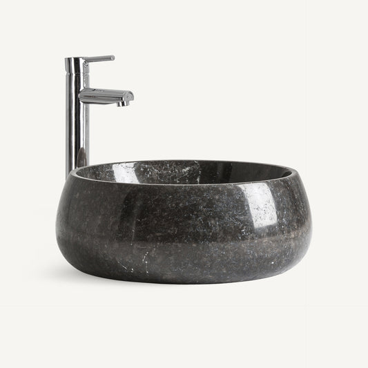 Lavabo Capricornio VICAL mármol negro brillo