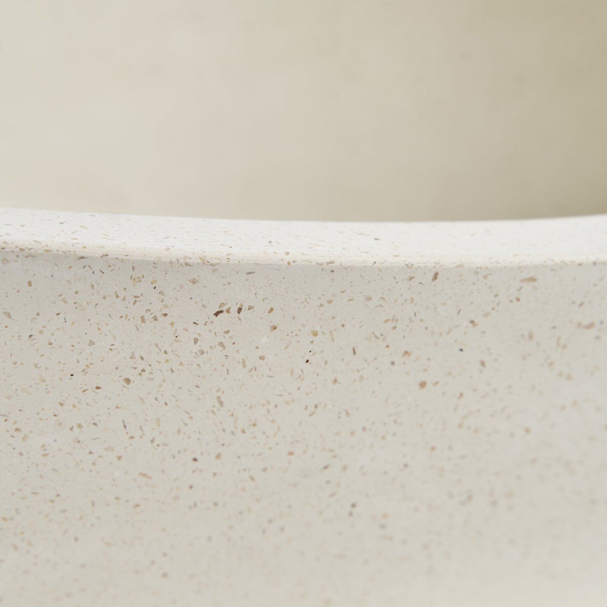 Lavabo Lussac VICAL terrazo blanco detalle