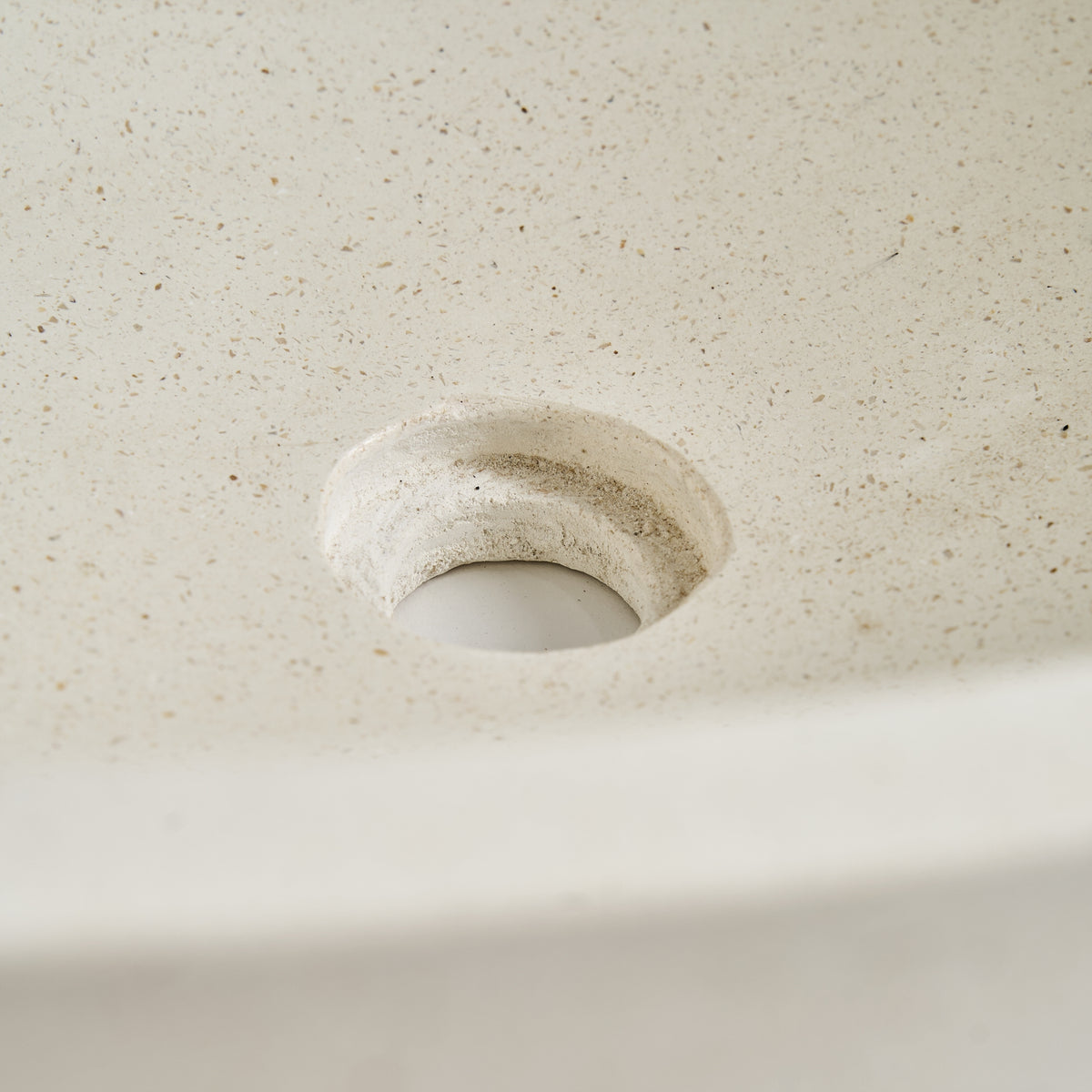 Lavabo Lussac VICAL terrazo blanco vista frontal