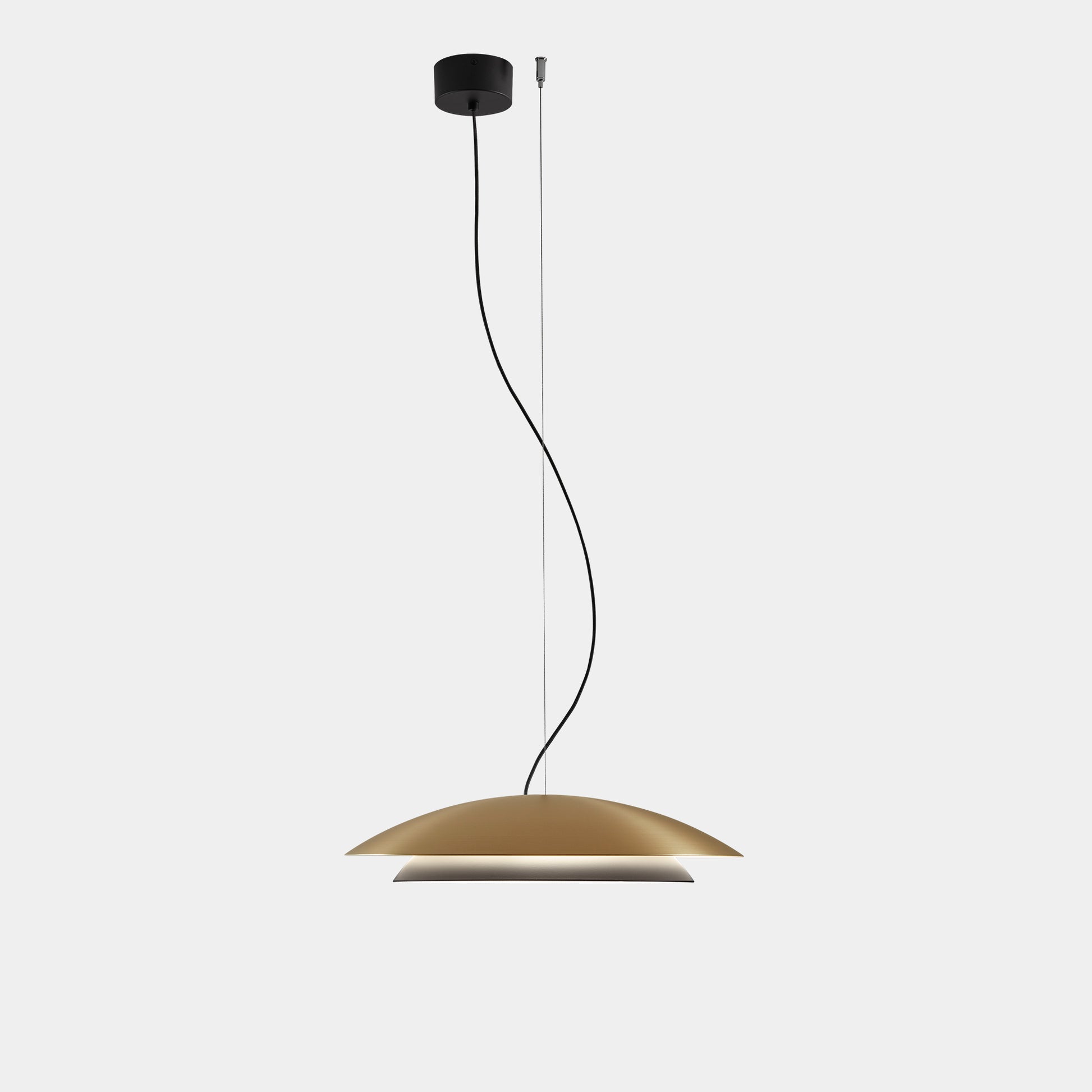 Lámpara colgante LED Noway Big LEDS C4 en acabado oro mate