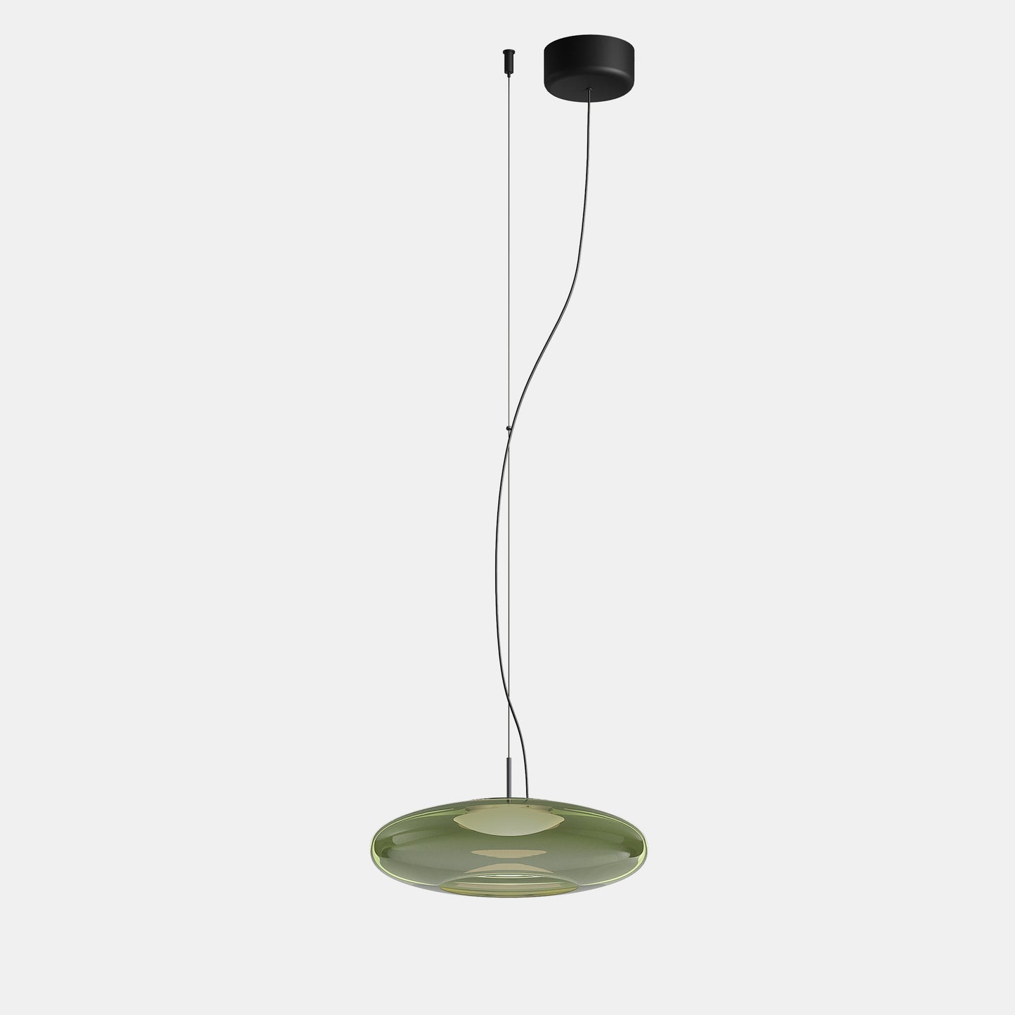 Lámpara colgante LEDS C4 Plat Surface en vidrio verde