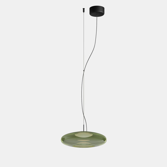 Lámpara colgante LEDS C4 Plat Surface en vidrio verde
