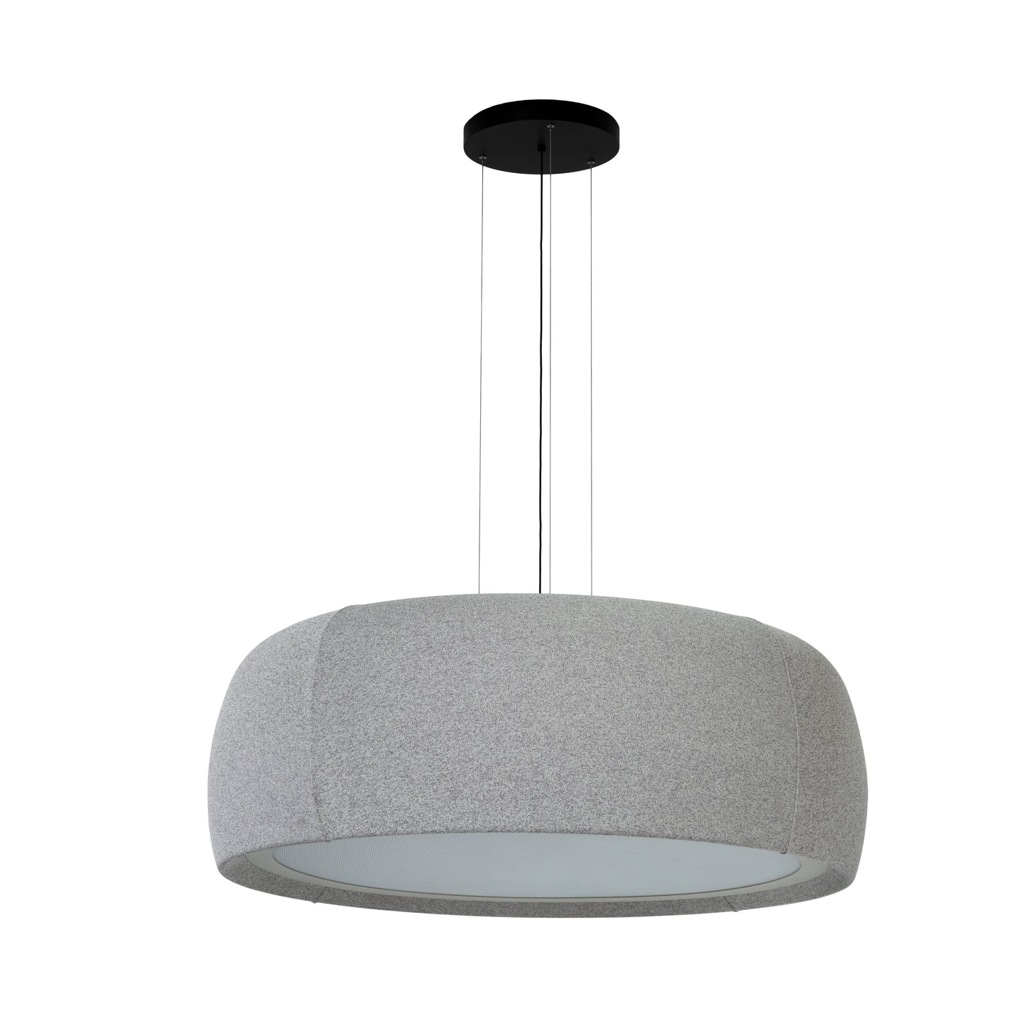 Gong Ø1000 Microprisma - Gris seda / tejido crema