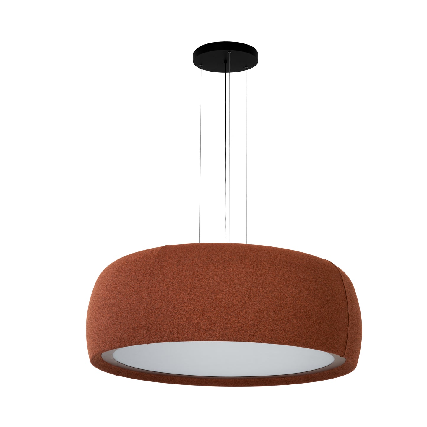 Gong Ø1000 Microprisma - Marrón RAL 8016 matt / tejido rojo