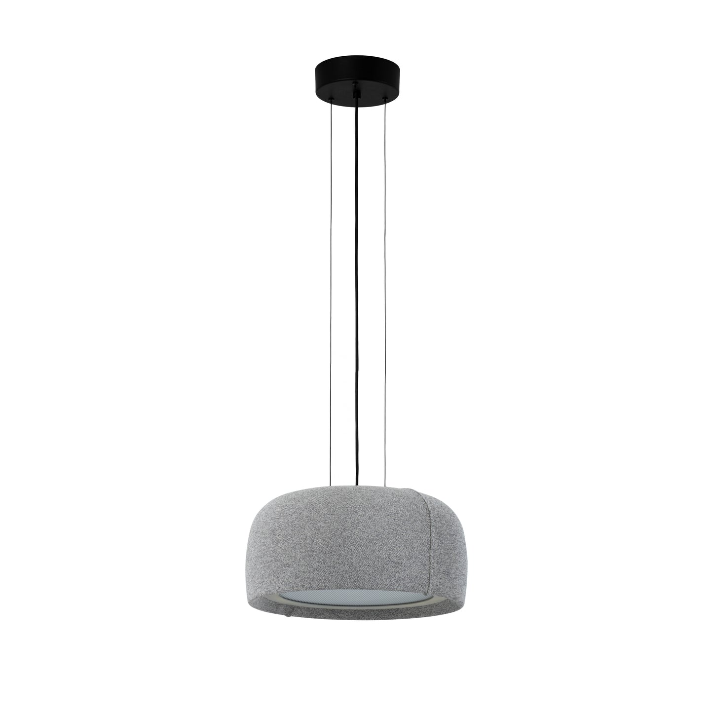 Gong Ø340 Microprisma - Gris seda / tejido crema