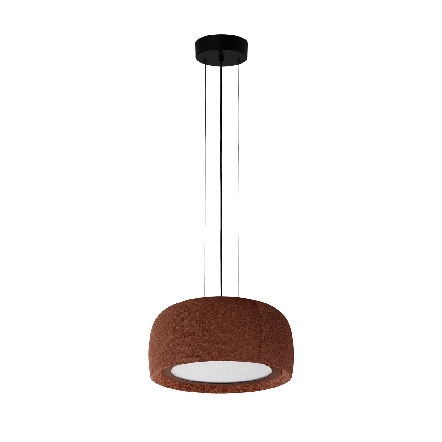 Gong Ø340 Microprisma - Marrón RAL 8016 matt / tejido rojo