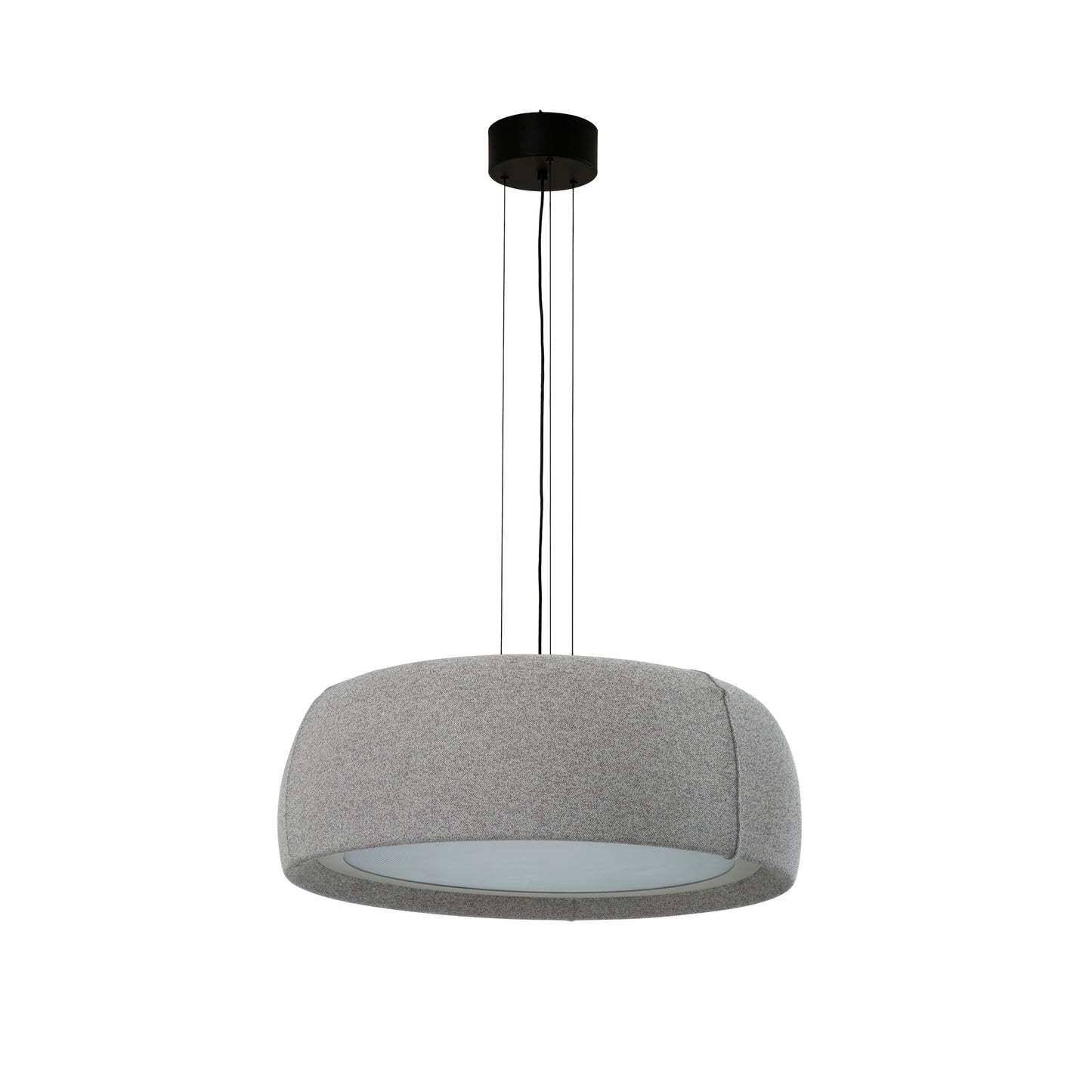 Gong Ø600 Microprisma - Gris seda / tejido crema