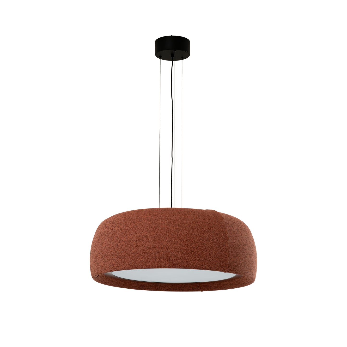 Gong Ø600 Microprisma - Marrón RAL 8016 matt / tejido rojo