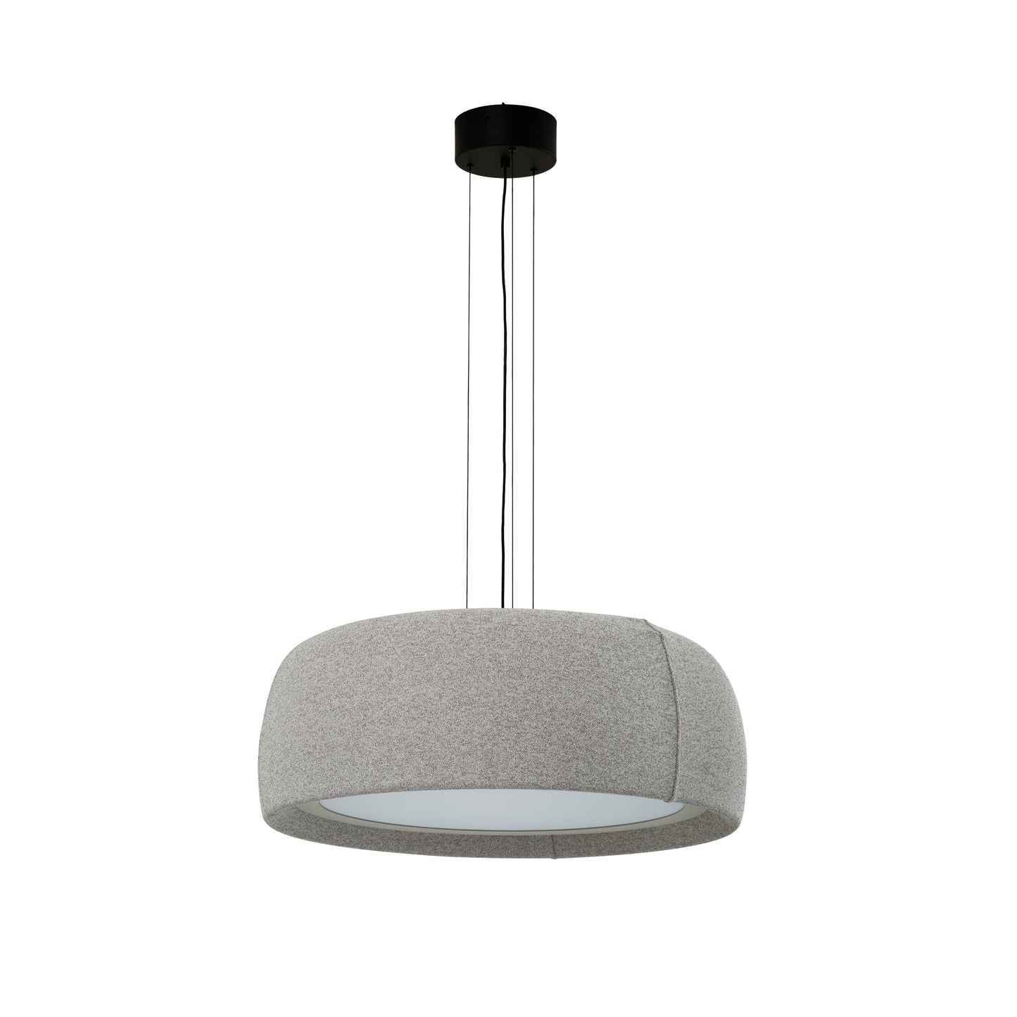 Gong Ø600 Opal - Gris seda / tejido crema