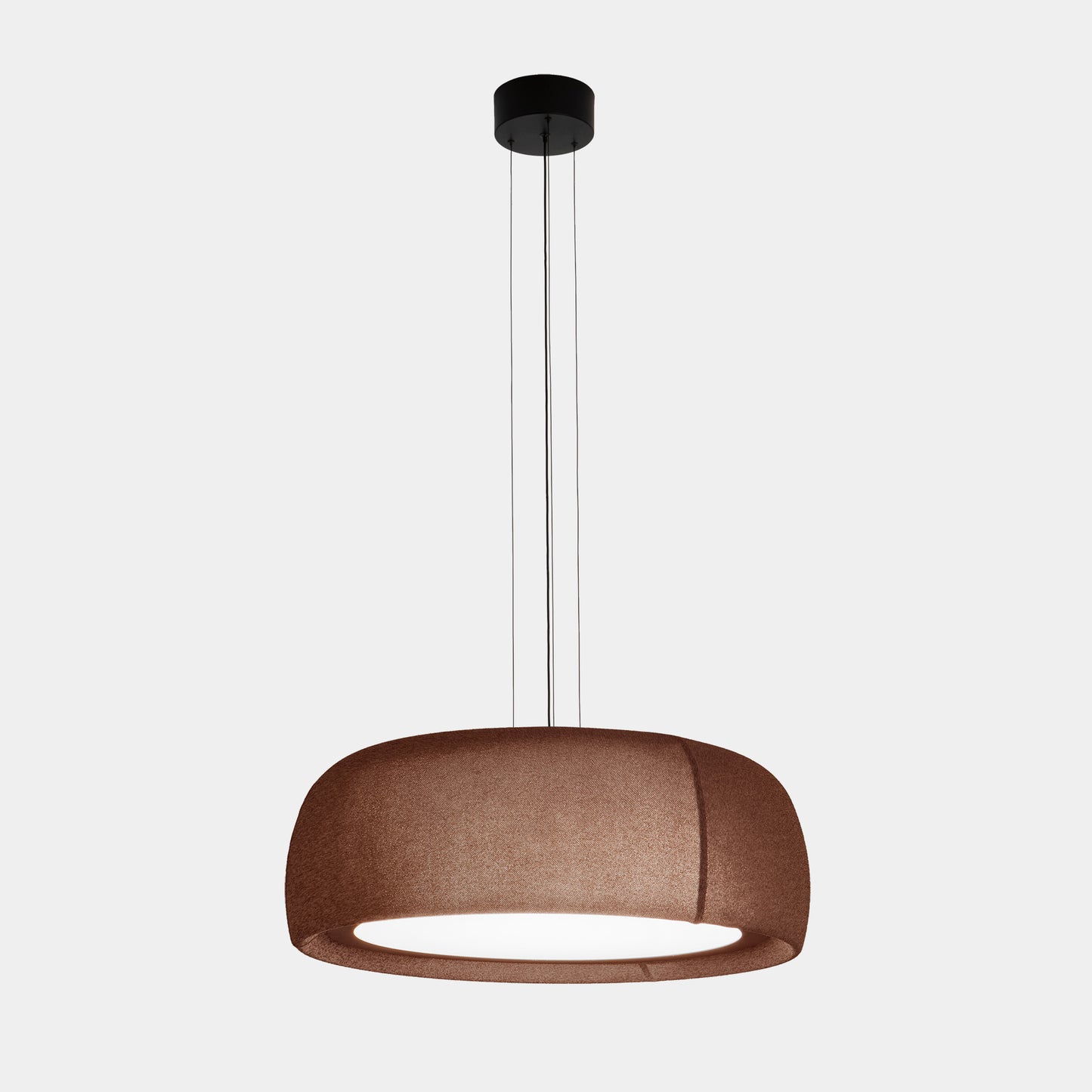 Gong Ø600 Opal - Marrón RAL 8016 matt / tejido rojo