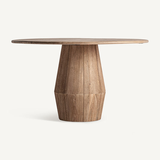 Mesa comedor Jacquard VICAL acabado marrón claro en madera de mango