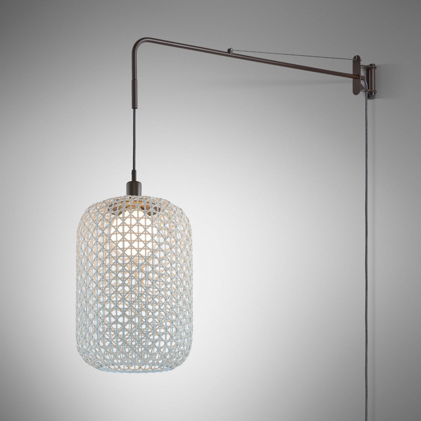 Aplique Nans 31.2 A/98 de Bover con pantalla Beige tejida a mano
