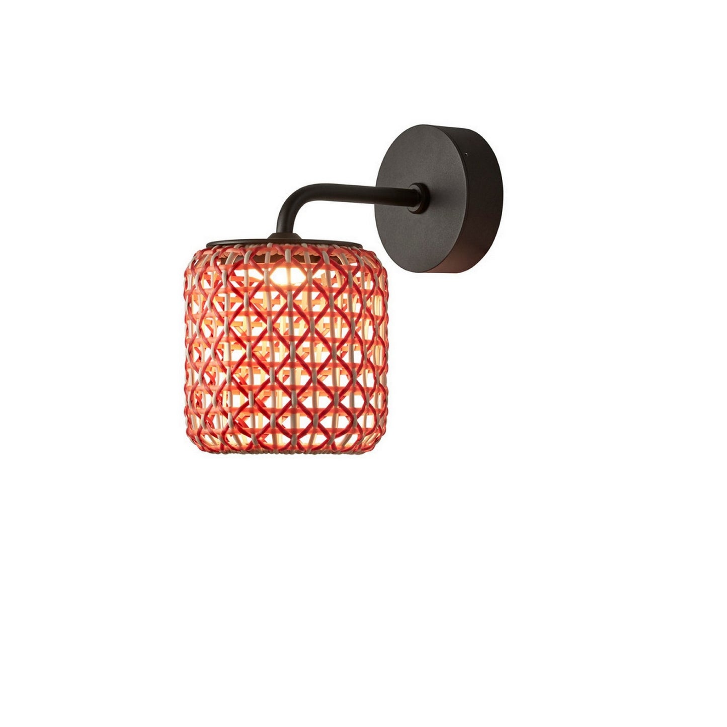 Aplique Nans A/01 Outdoor de Bover con pantalla tejida a mano