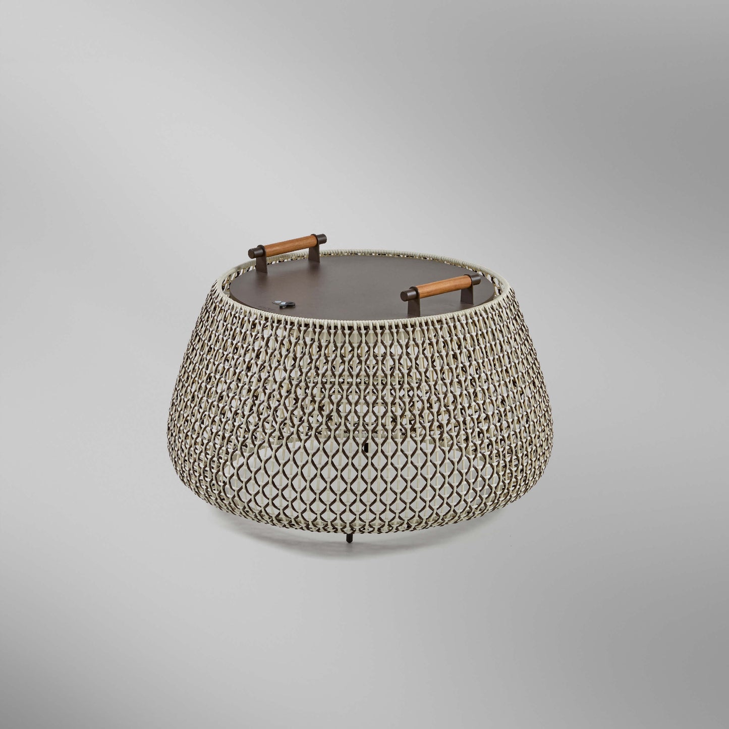 Lámpara de pie recargable Nans Bag/38/R Outdoor de Bover con pantalla Marrón