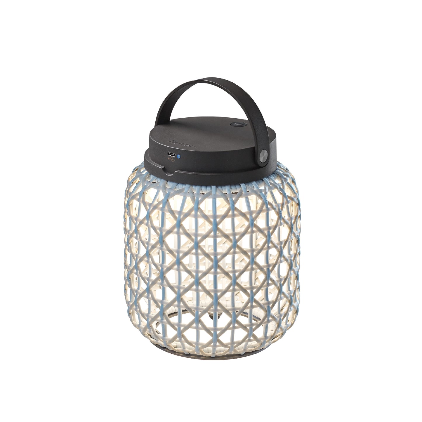 Lámpara portátil Nans M/21/R de Bover con pantalla Beige tejida a mano