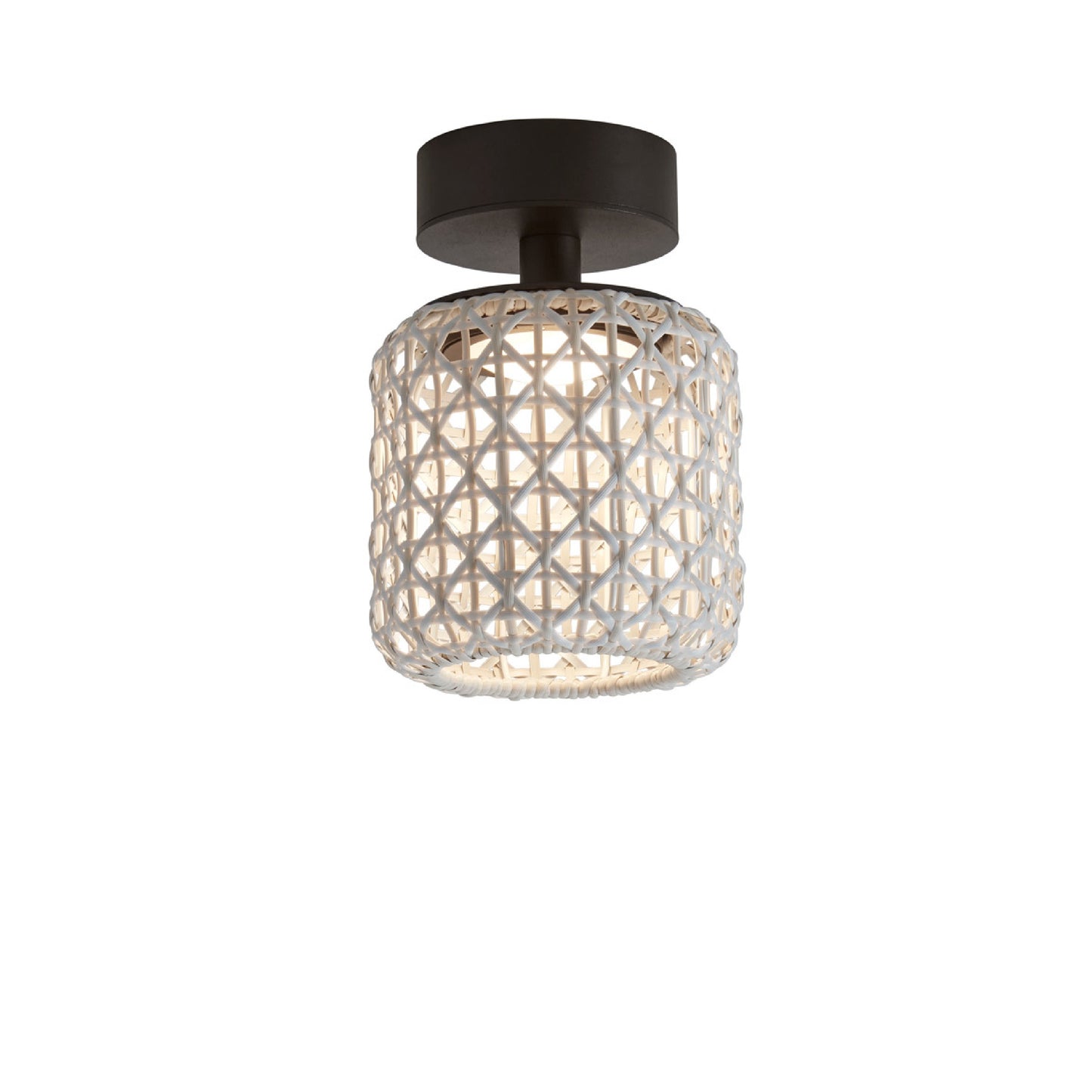 Plafón Nans PF/16 Outdoor de Bover con pantalla Beige tejida a mano