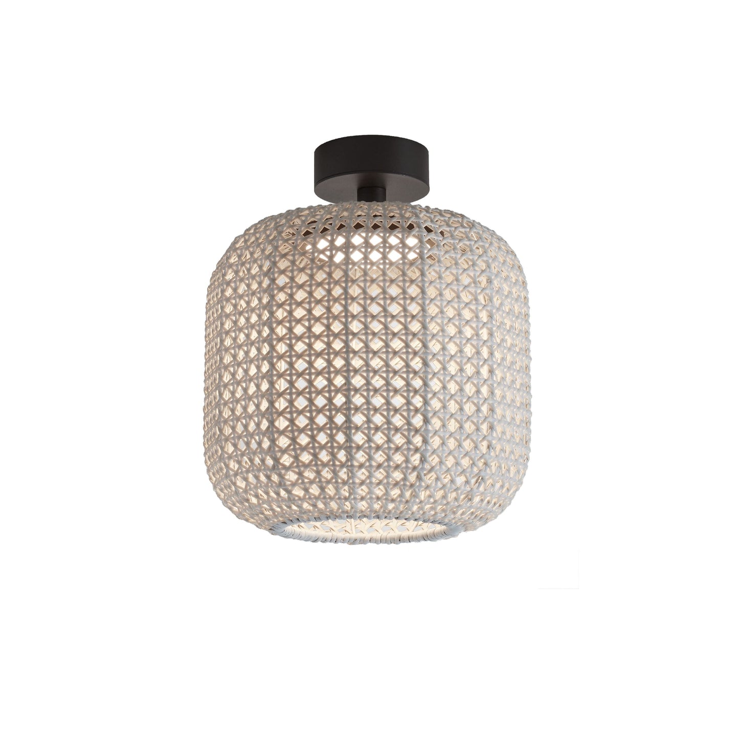 Plafón Nans PF/31 Outdoor de Bover con pantalla Beige tejida a mano