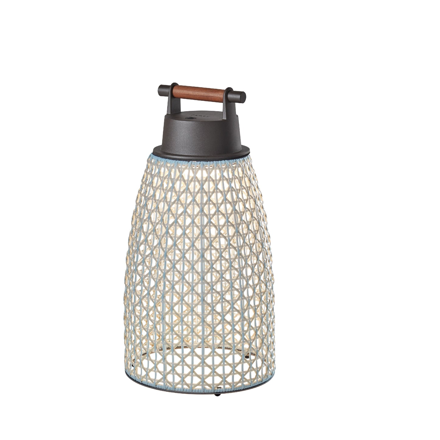 Lámpara portátil Nans M/49/R Outdoor de Bover con pantalla Beige y asa de madera