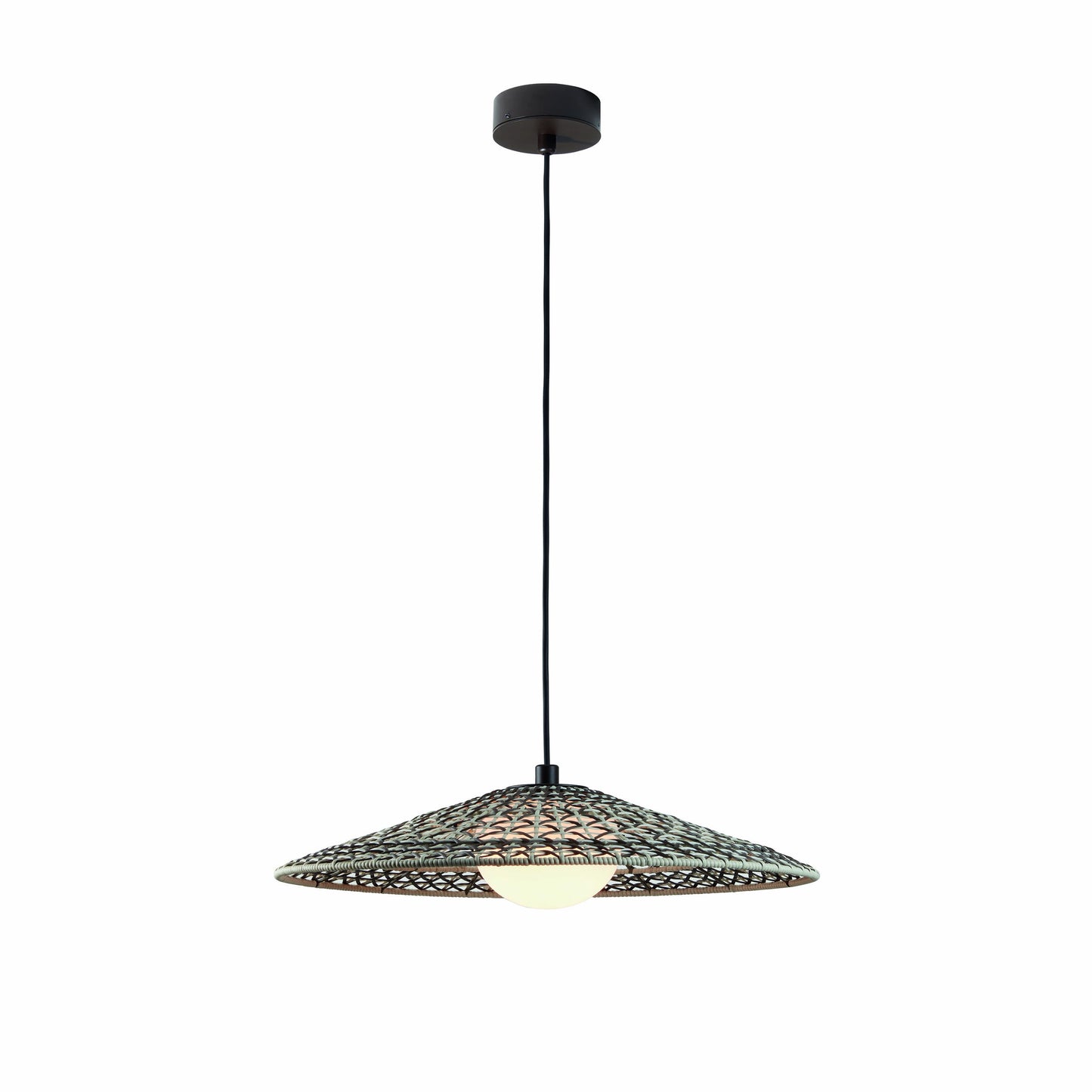 Lámpara colgante Nans S/55 Outdoor de Bover con pantalla Marrón de 55 cm