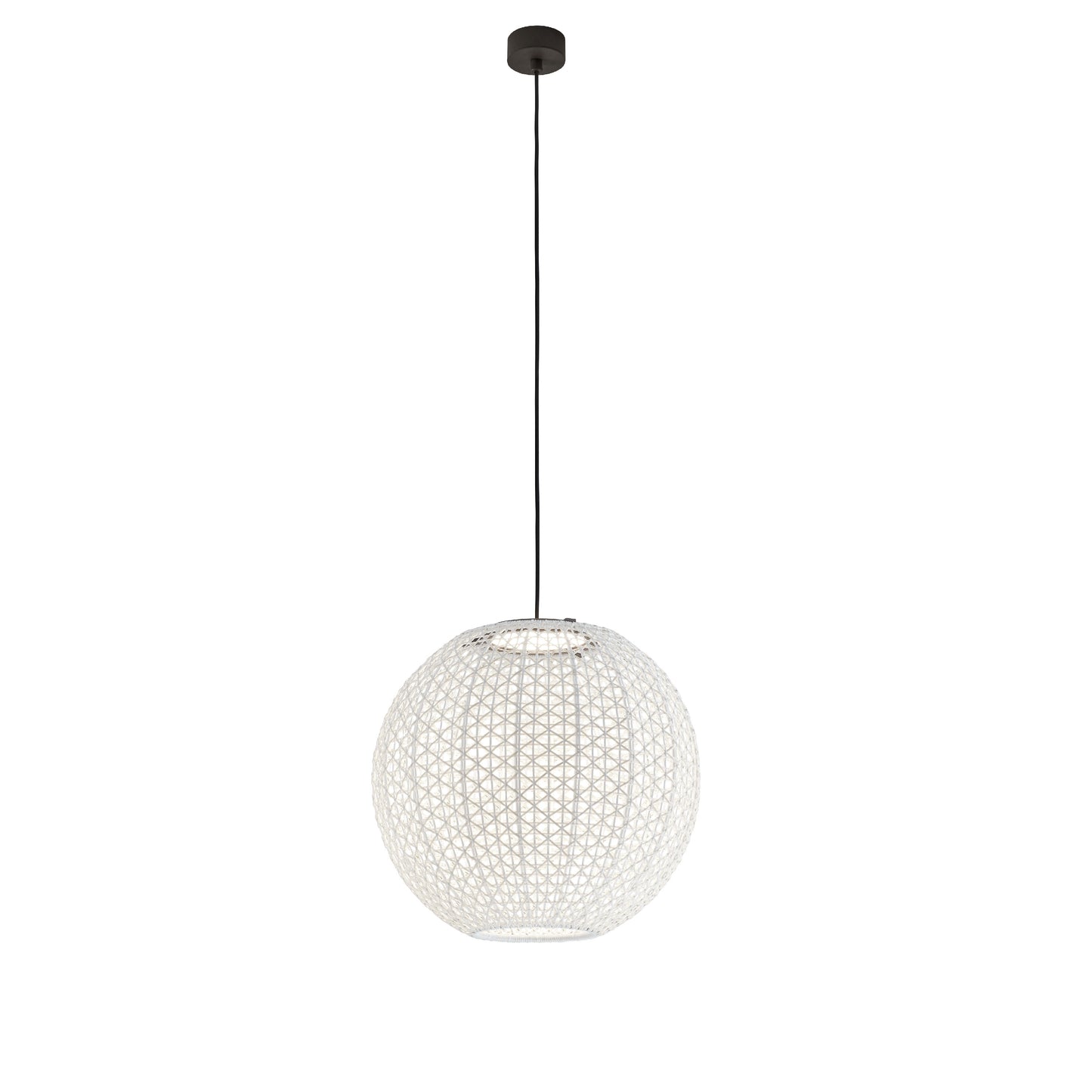 Lámpara colgante esférica Nans Sphere S/60 Outdoor de Bover con pantalla Beige