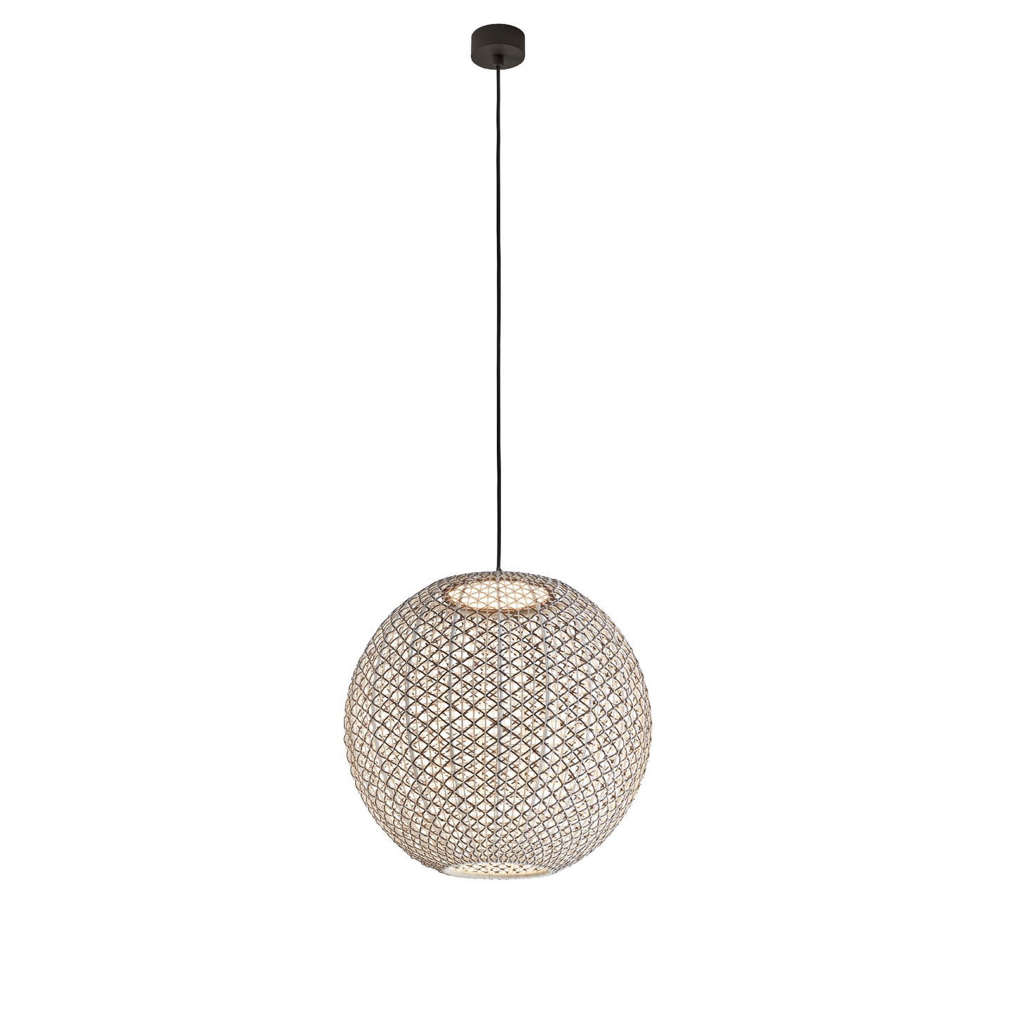 Lámpara colgante esférica Nans Sphere S/60 Outdoor de Bover con pantalla Marrón