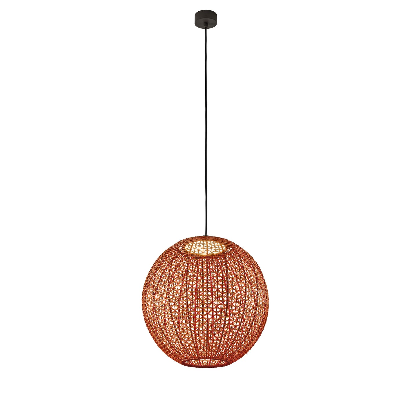 Lámpara colgante esférica Nans Sphere S/60 Outdoor de Bover con pantalla Roja