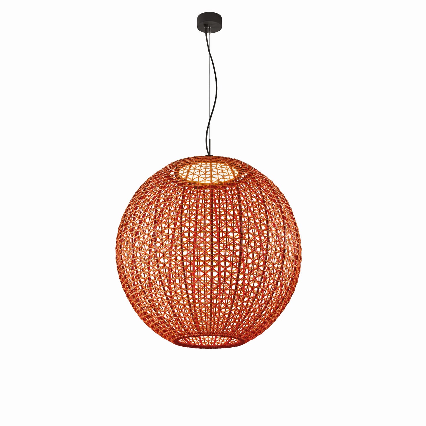 Lámpara colgante esférica Nans Sphere S/80 Outdoor de Bover con pantalla Roja