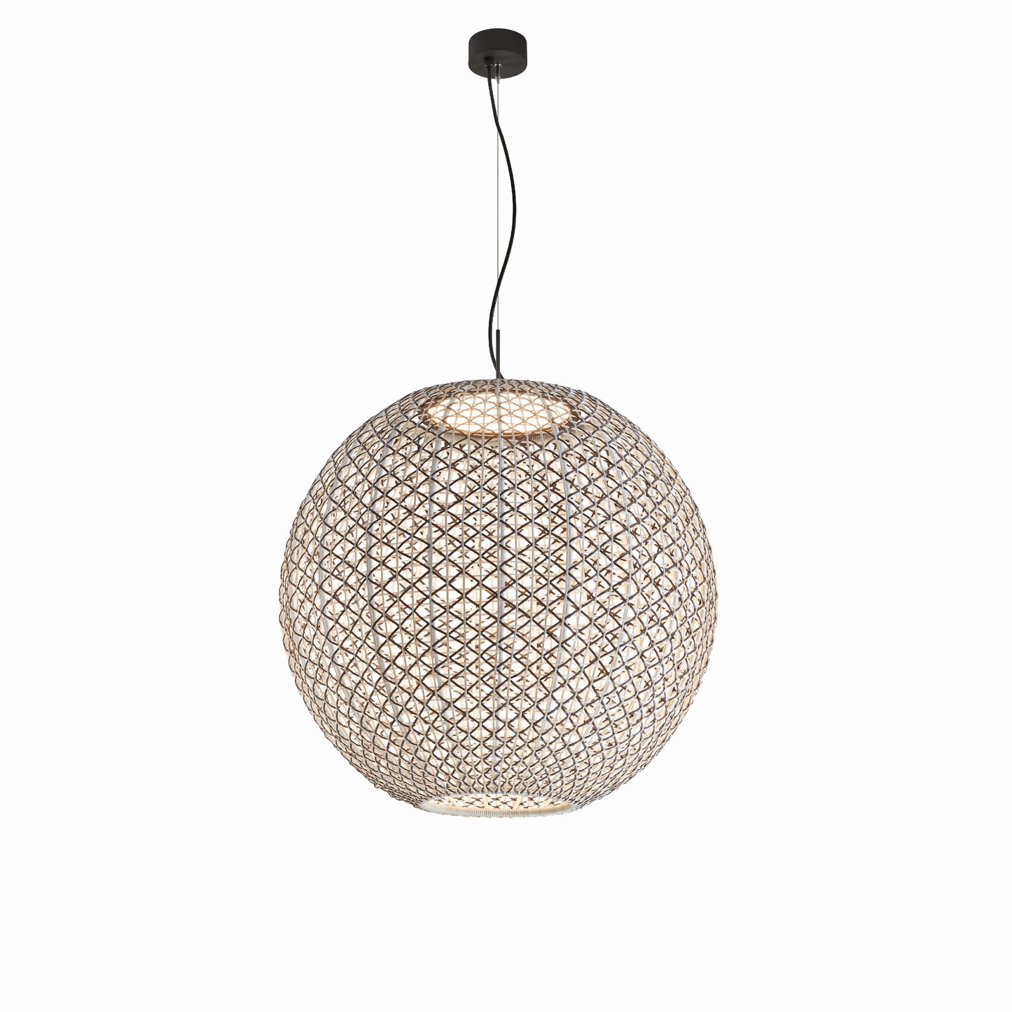 Lámpara colgante esférica Nans Sphere S/80 Outdoor de Bover con pantalla Marrón