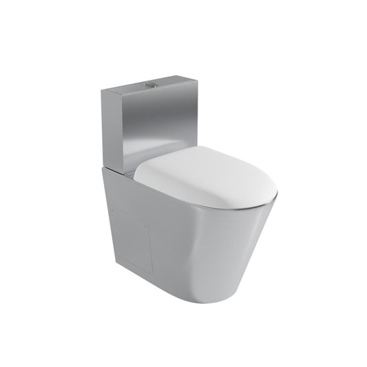 Inodoro de Tanque Bajo FOSSIL NATURA NEUS | Gama Alta Acero Inoxidable y Tapa Soft-Close