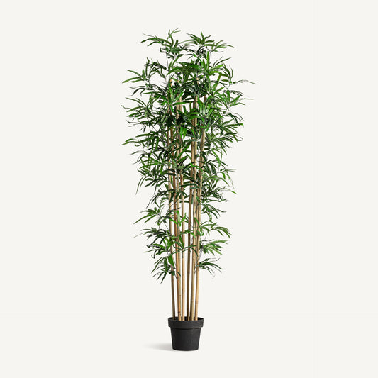 Planta artificial bambú Vical verde con maceta, plegable 180 cm