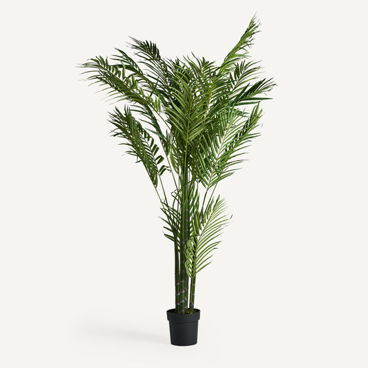 Planta artificial palmera Vical verde con maceta, realista 210 cm