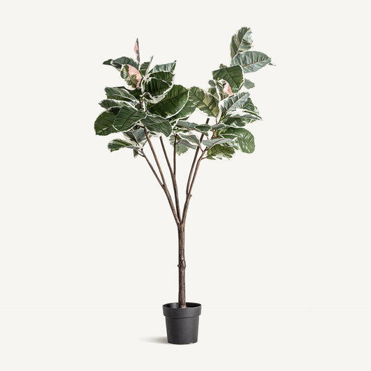 Planta artificial roble blanco Vical verde con maceta, árbol decorativo 178 cm