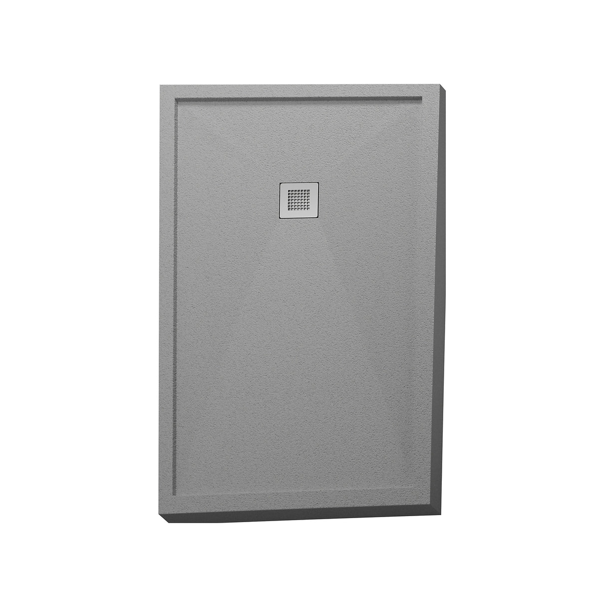 Plato de ducha avil Get Up & Design en acabado mist RAL 7037, de frente y completo