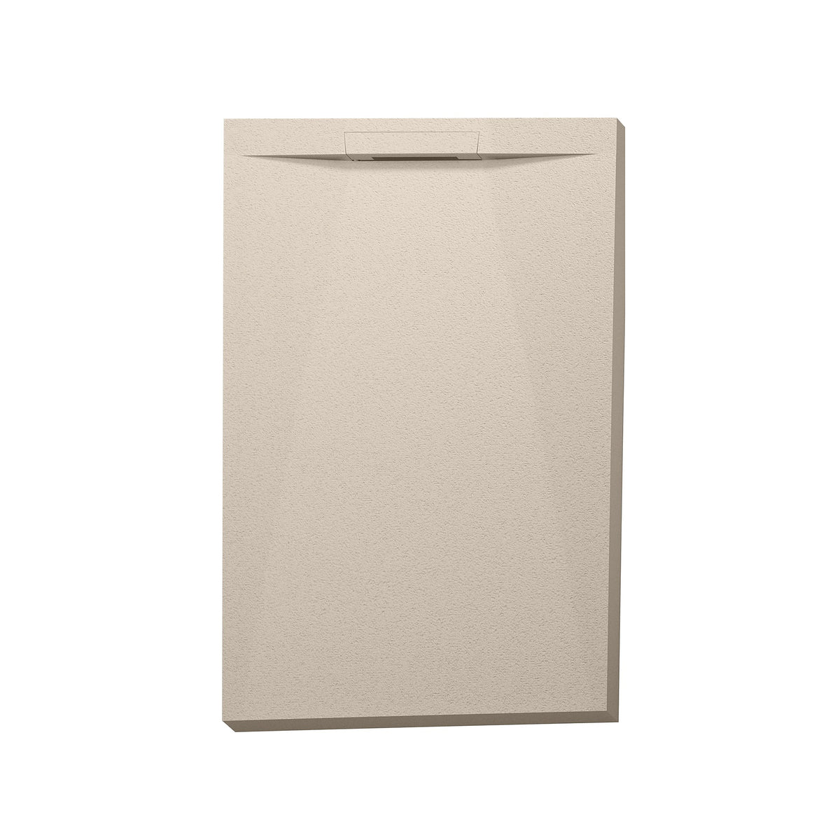 Plato de ducha Gandi Plus Get Up & Design en acabado beige RAL 1013, de frente y completo
