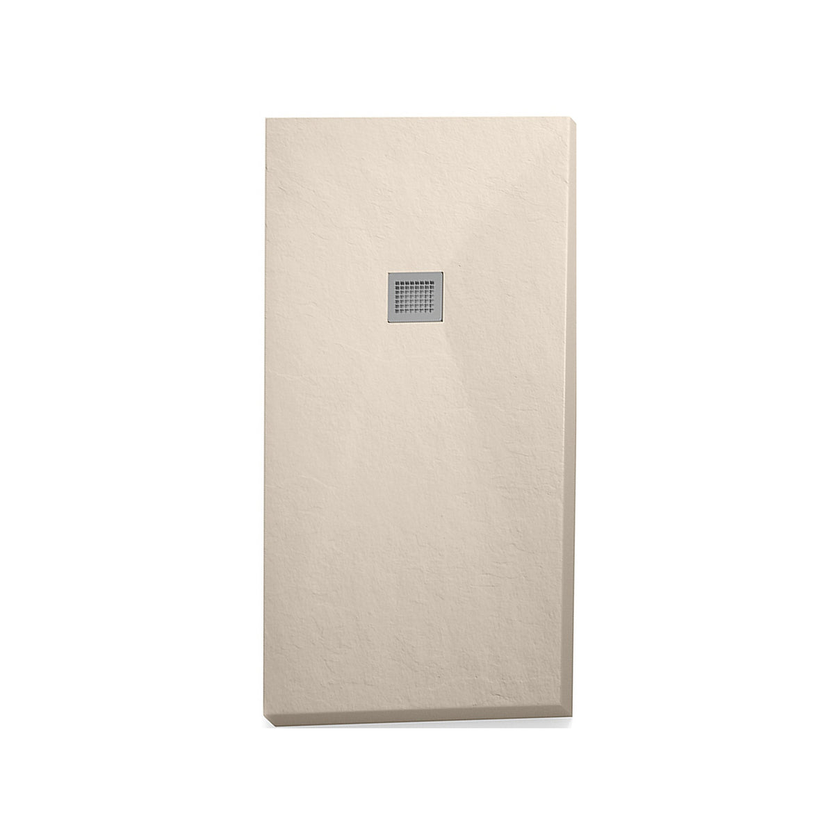 Plato de ducha Ibiz Plus Get Up & Design en acabado beige RAL 1013, de frente y completo