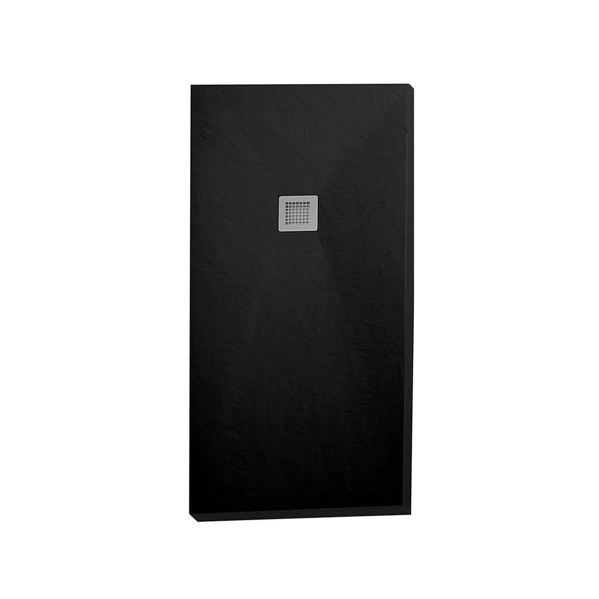 Plato de ducha Ibiz Plus Get Up & Design en acabado negro RAL 9005, de frente y completo