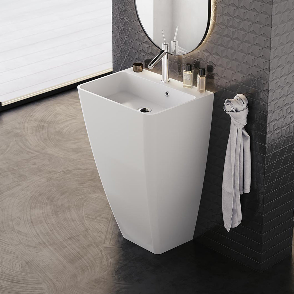 Lavabo de Pie Fossil Natura Finn - Perspectiva Lateral
