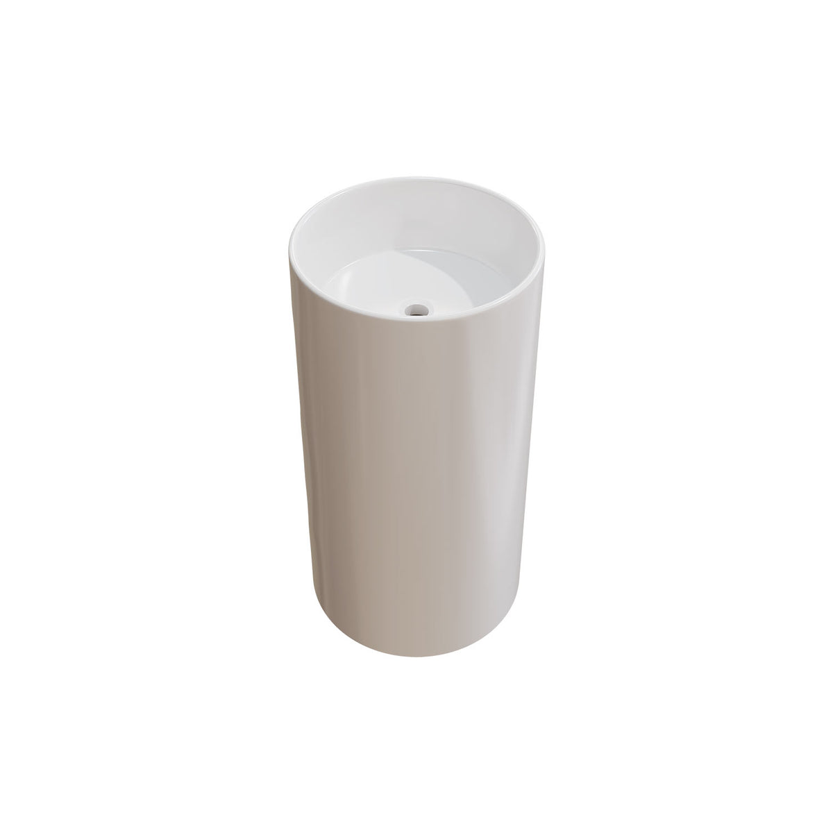 Lavabo Tótem con Pedestal Fossil Natura Líjar - Blanco Mate