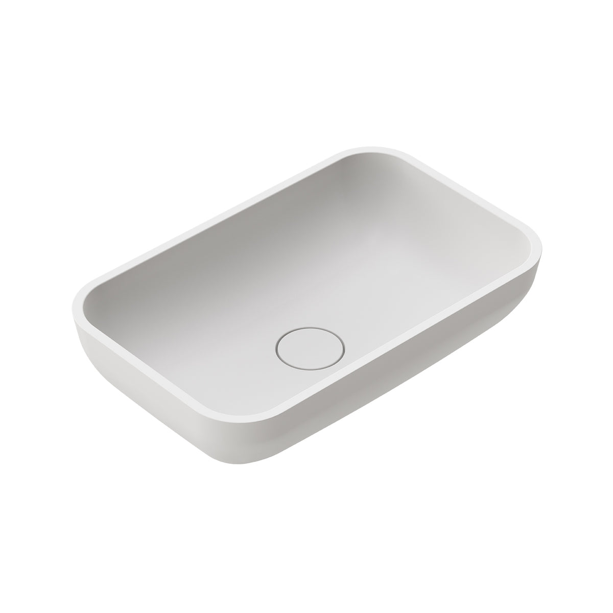 Lavabo Sobre Encimera FOSSIL NATURA LIKA 60x38 cm | Mineral Composite Rectangular Soft-Curve