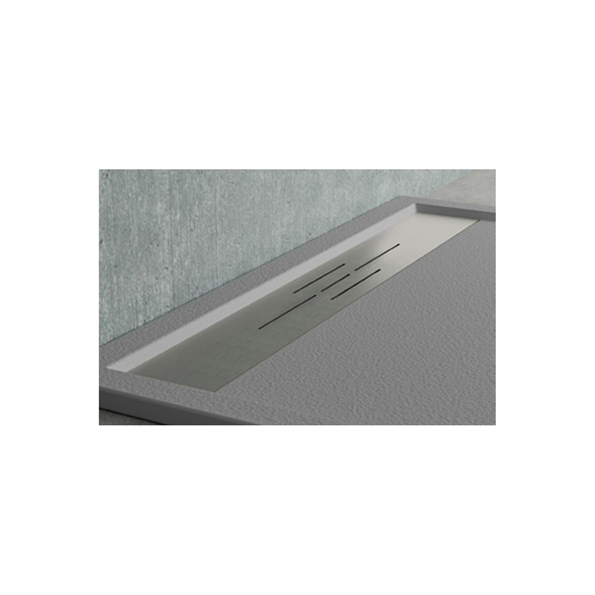 Rejilla de ducha lineal de 70, 80 o 90 cm Get Up & Design en acero inoxidable